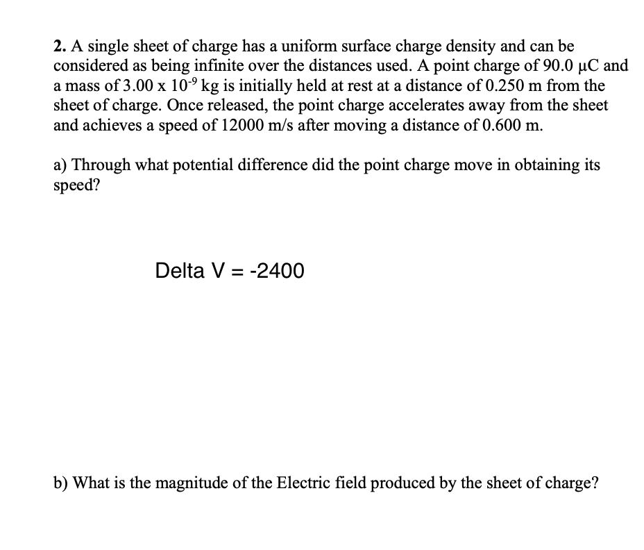 Solved Part B. B) What Is The Magnitude Of The Electric | Chegg.com