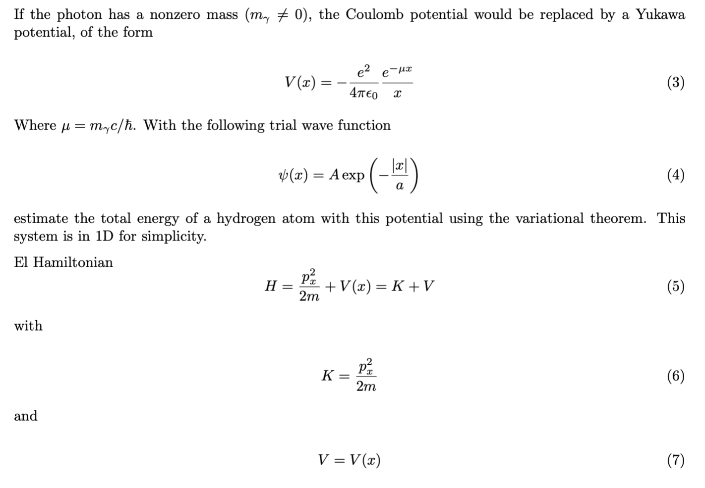 Solved Introduction of quantum mechanics in 1 dimensionHint: | Chegg.com