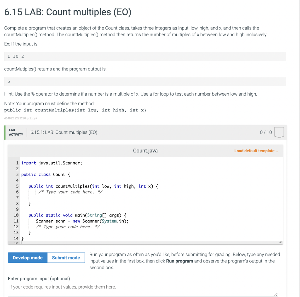 Solved Complete a program that creates an object of the | Chegg.com