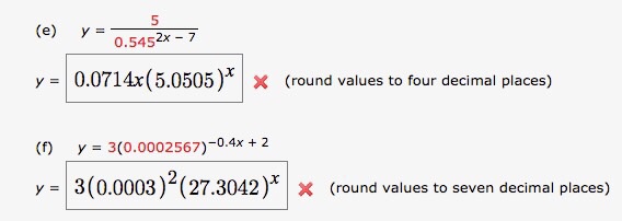 Solved Put each equation into standard exponential form | Chegg.com