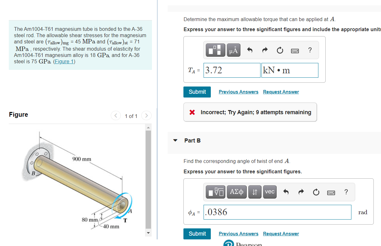 Solved Determine the maximum allowable torque that can be | Chegg.com