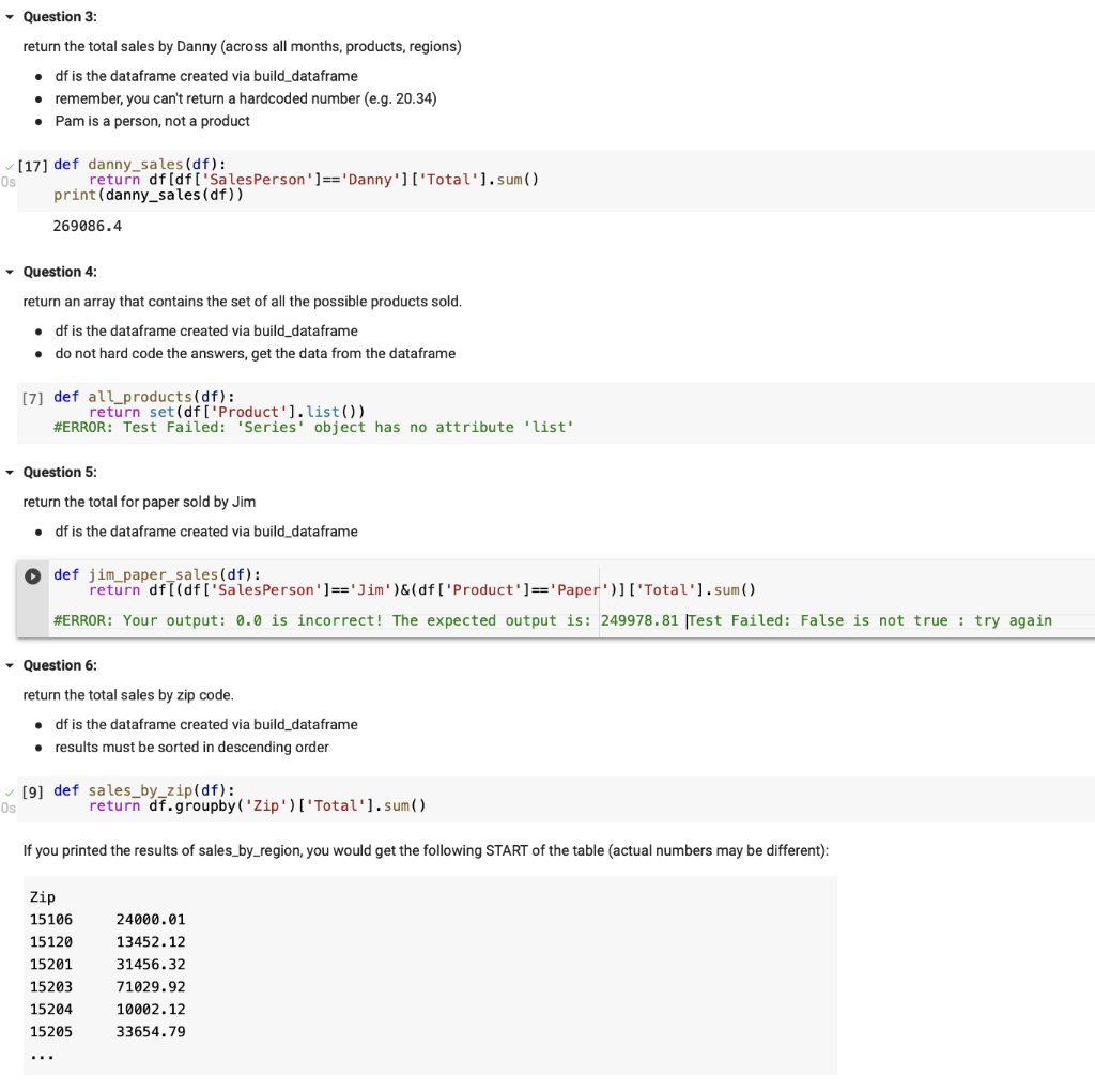 assignment pandas python