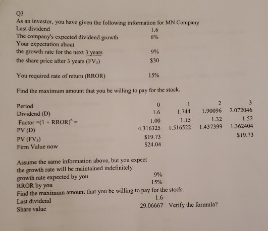 Solved Hello, I Have This Exercise Of My Investment Class | Chegg.com