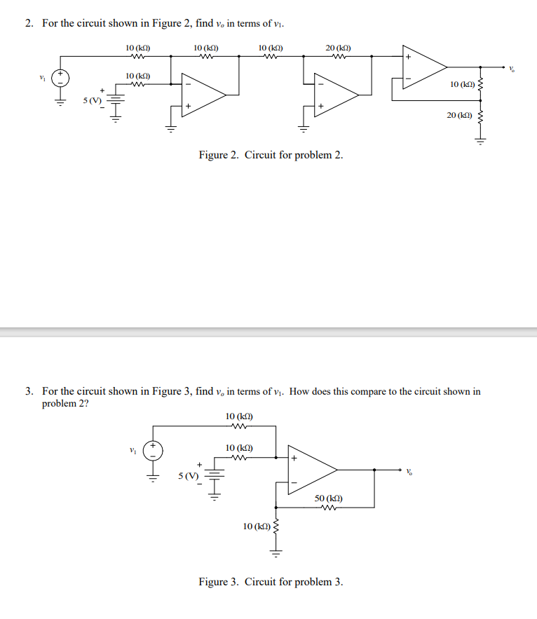 Solved 2. For the circuit shown in Figure 2, find vo in | Chegg.com