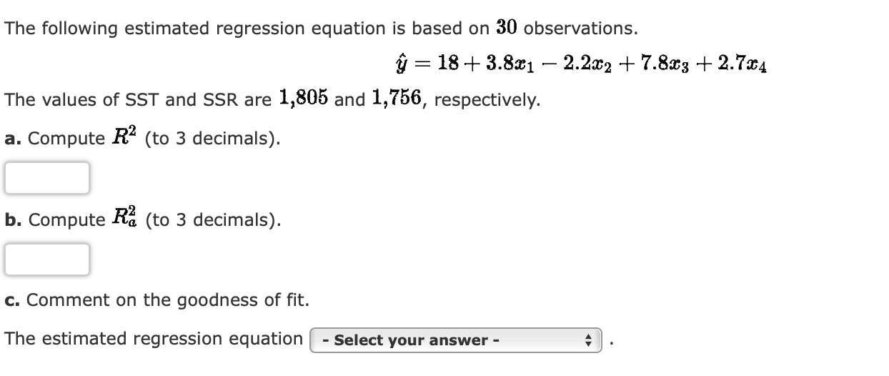 solved-the-following-estimated-regression-equation-is-based-chegg