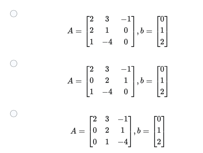 Solved Consider the system of equations Which of the | Chegg.com