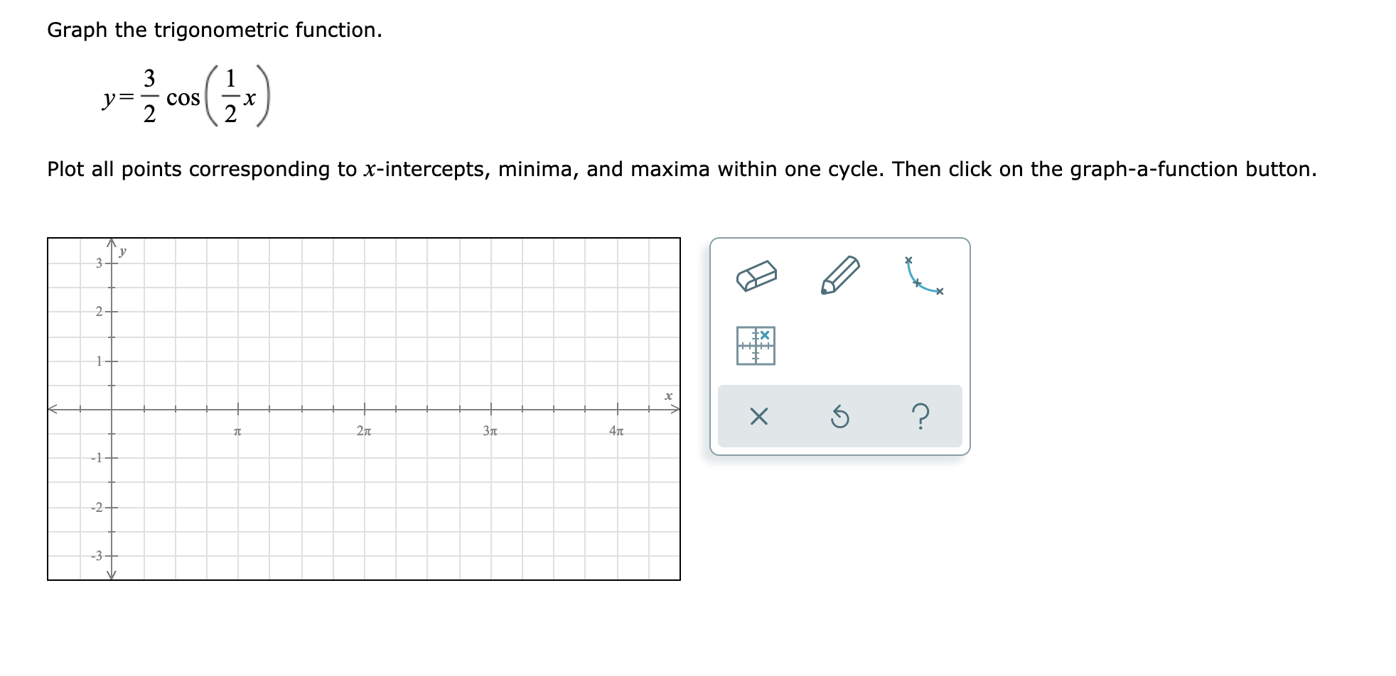 solved-graph-the-trigonometric-function-y-3-cos-2-1-x-2-chegg