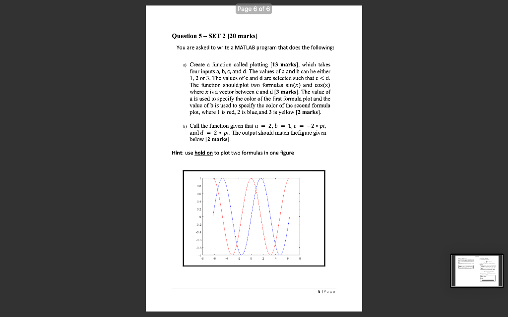 Solved a) Create a function called plotting [13 marks], | Chegg.com