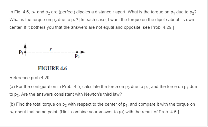 Solved In Fig. 4.6, P1 And P2 Are (perfect) Dipoles A | Chegg.com