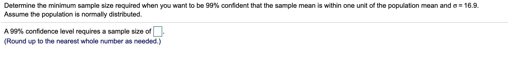 Solved Determine the minimum sample size required when you | Chegg.com