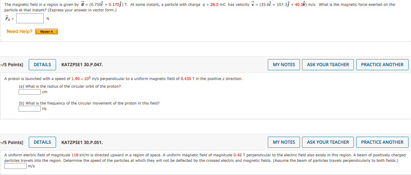 Solved The magnetic field in a region is given by Ě = | Chegg.com