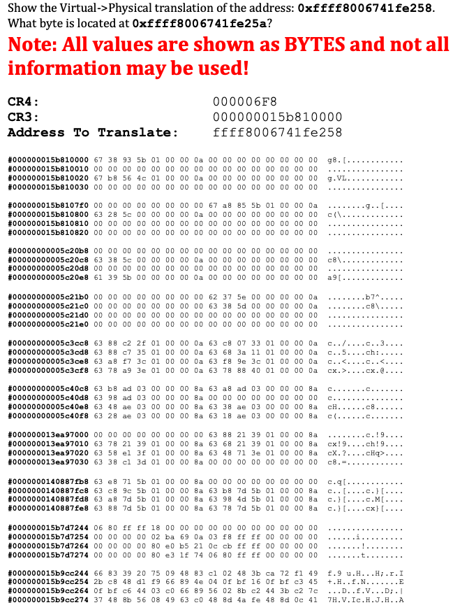 Solved Show The Virtual Physical Translation Of The Addr Chegg Com