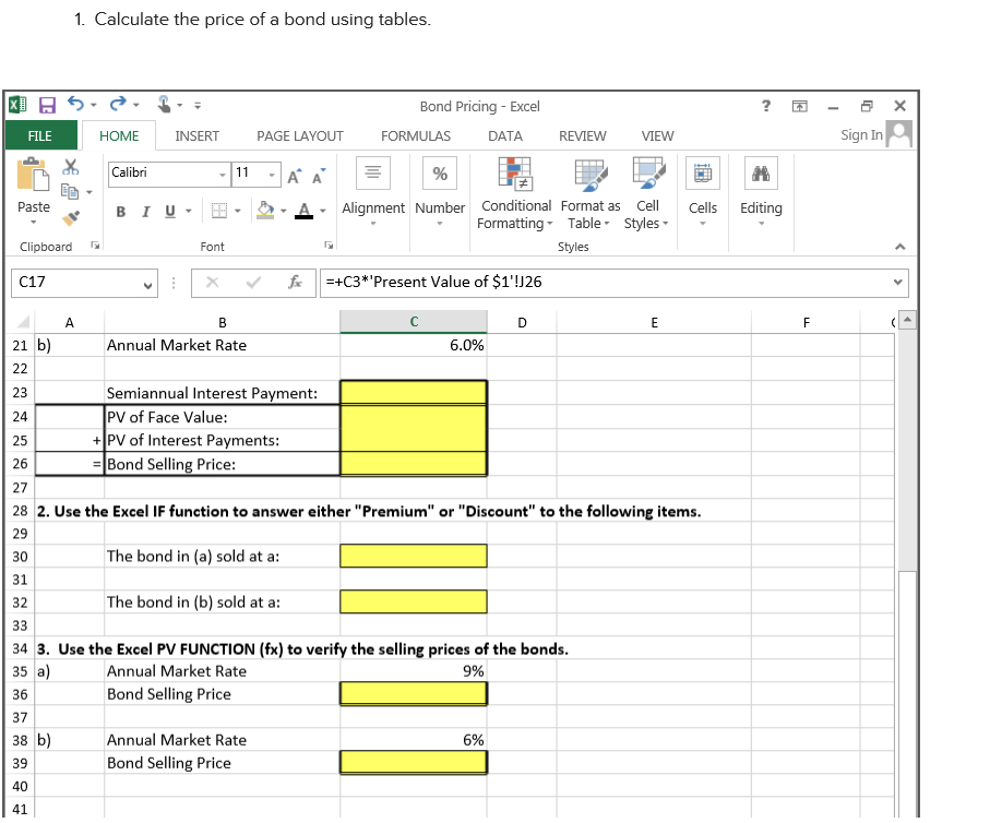 Review Of Calculate Bond Selling Price Excel Ideas – Fresh News