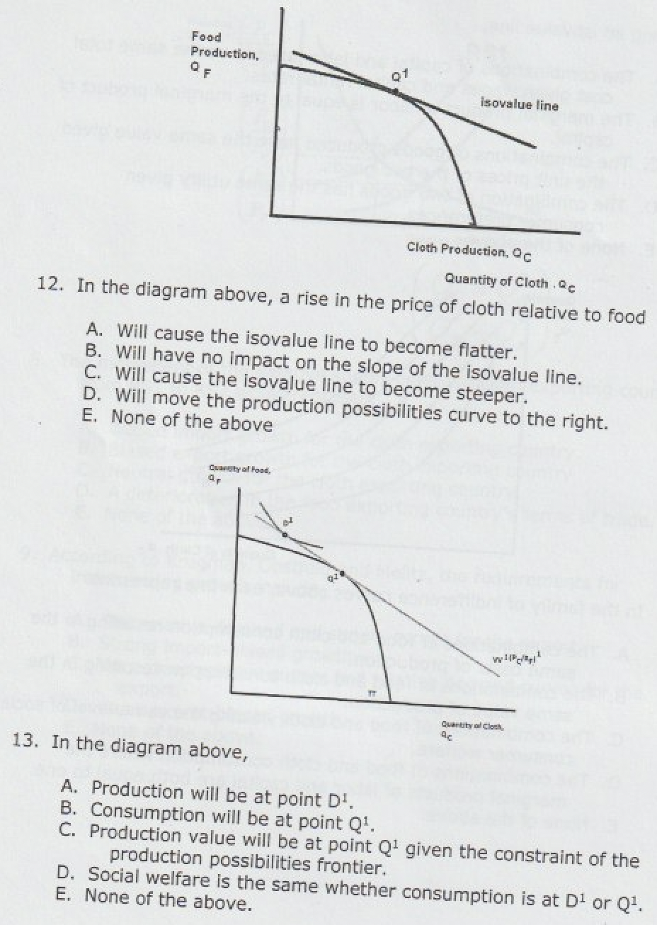 Solved 10. Along an isovalue line, A. The combinations of | Chegg.com