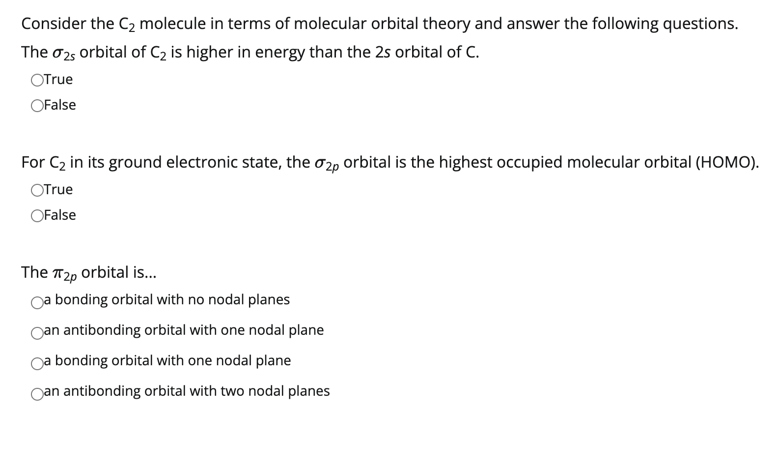 Solved Consider The C Molecule In Terms Of Molecular