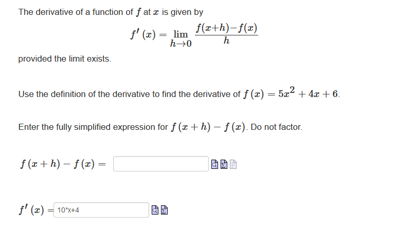 Solved The derivative of a function of f ﻿at x ﻿is given | Chegg.com