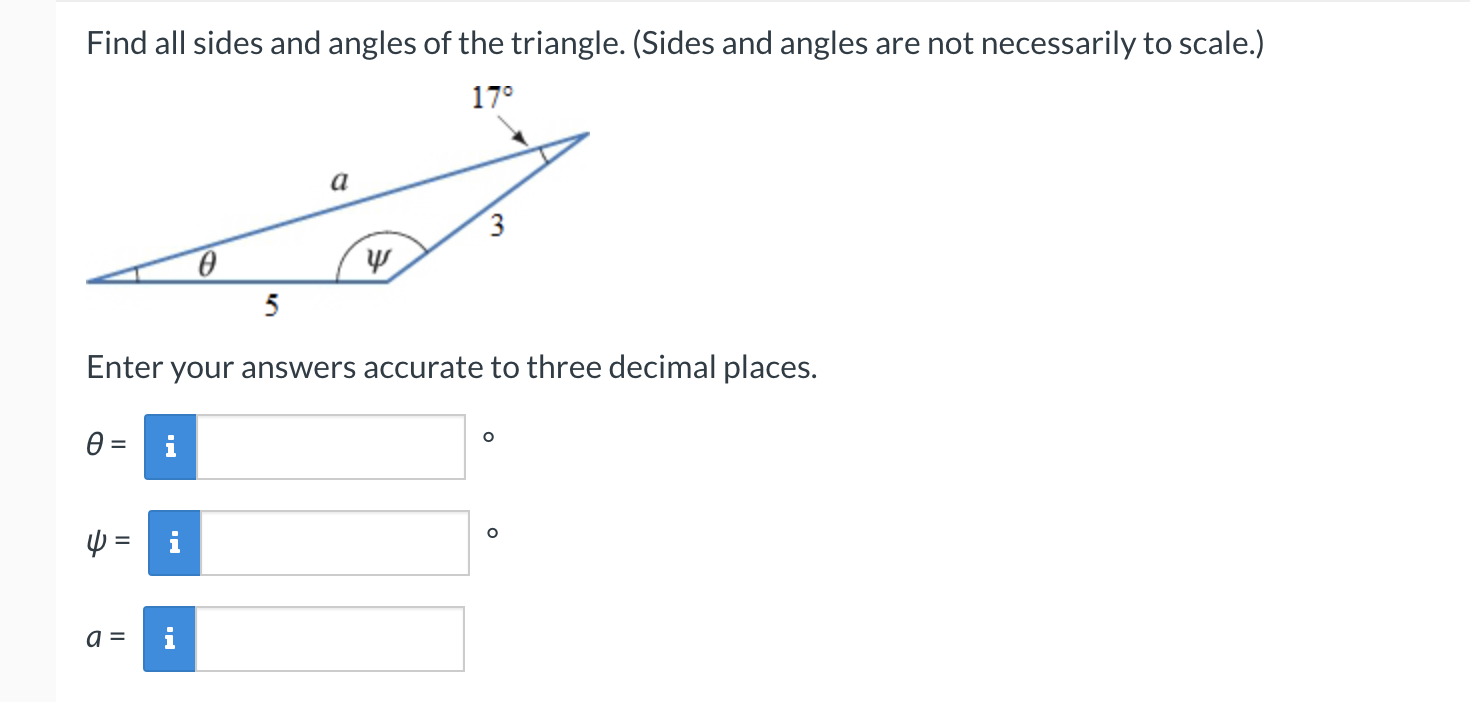 Solved Find all sides and angles of the triangle. (Sides and