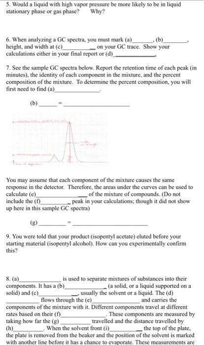 Solved: Gas Chromatography And Thin-Layer Chromatography R... | Chegg.com