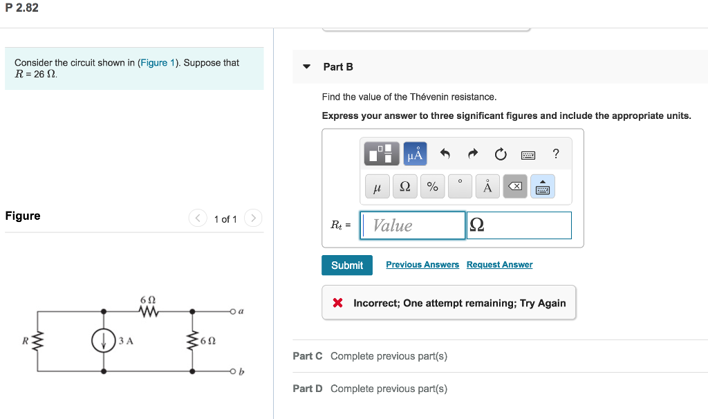 Solved P 2.82 Consider the circuit shown in (Figure 1). | Chegg.com