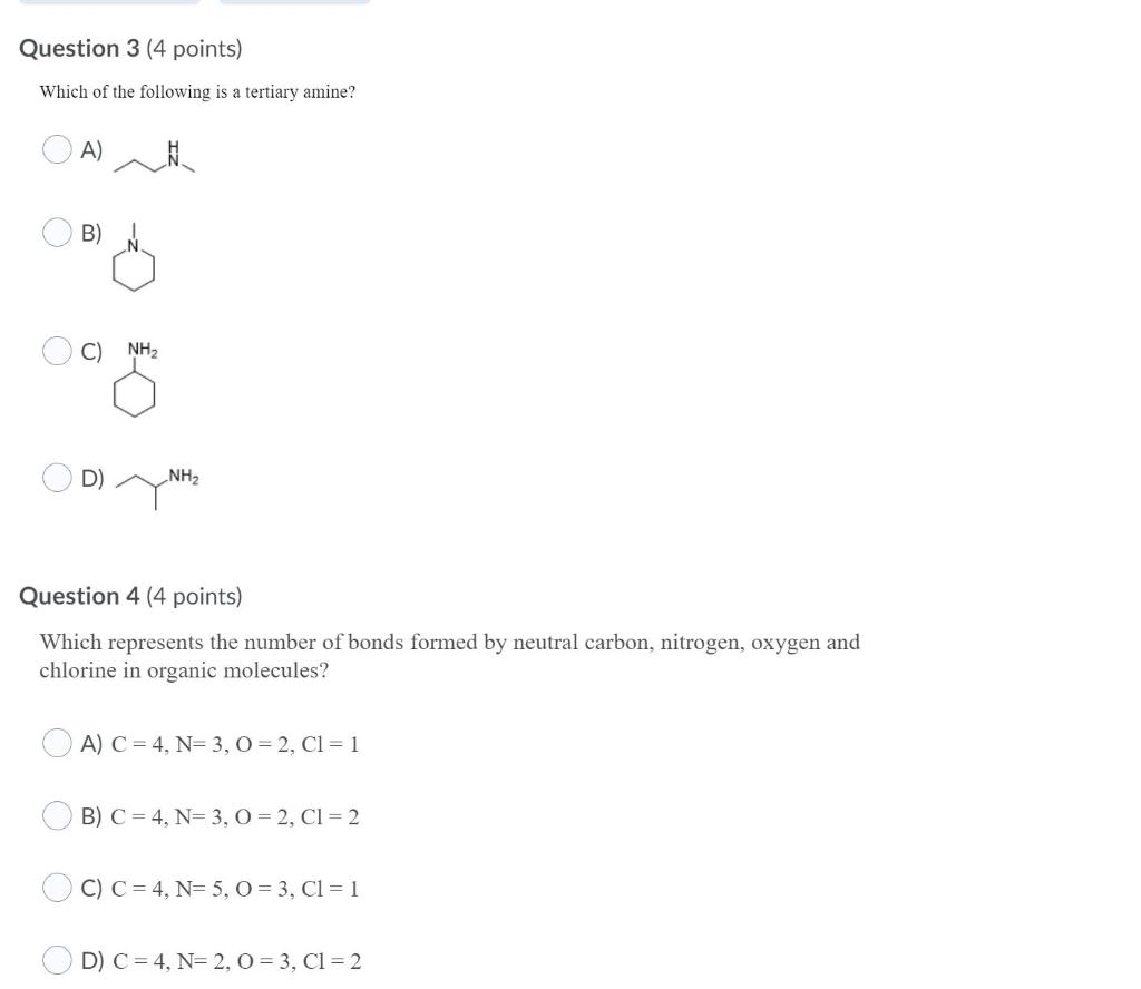 Solved Question 3 (4 points) Which of the following is a | Chegg.com