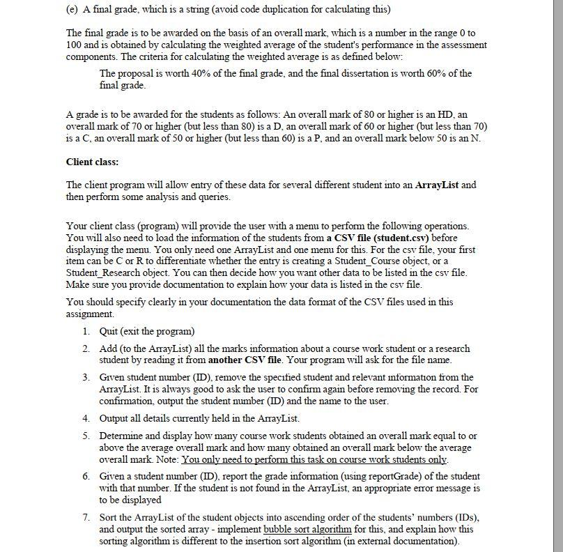 Solved Question First, you need to design, code in Java, | Chegg.com