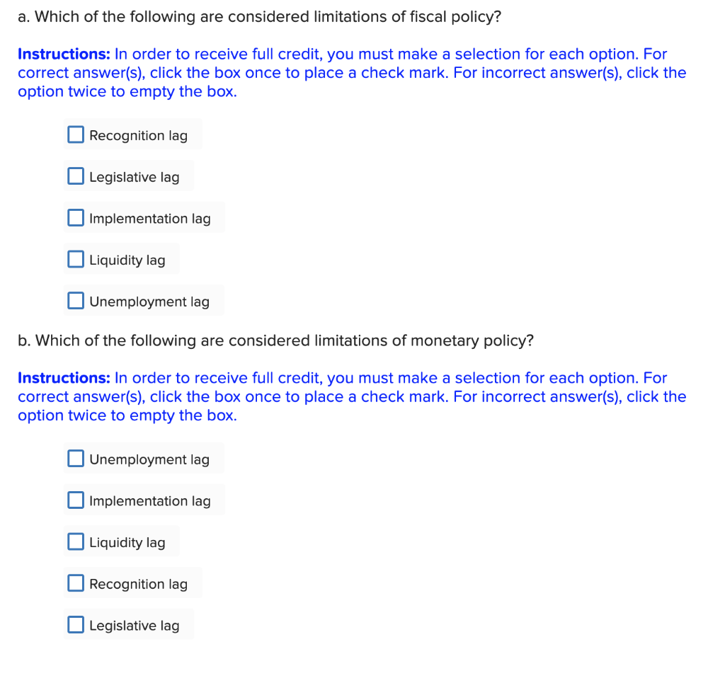 Solved A Which Of The Following Are Considered Limitations Chegg