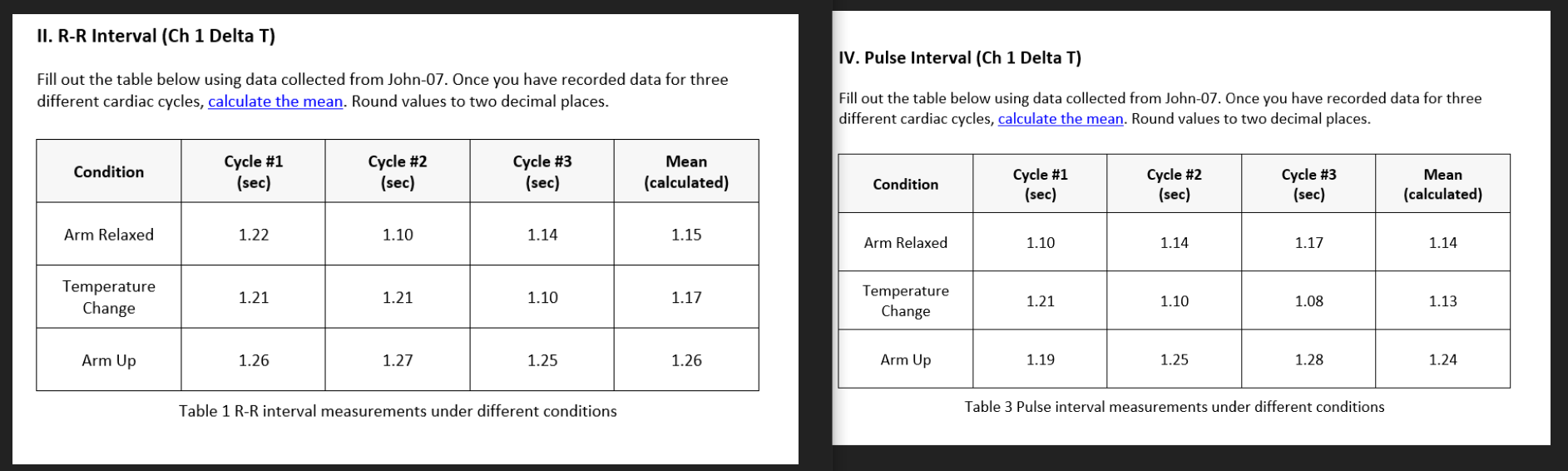 Solved Using data from Table 2 and Table 4, are the values