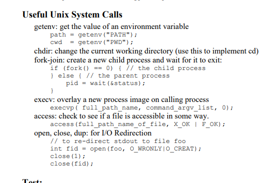 Solved a A simple shell is a C program that supports shell | Chegg.com