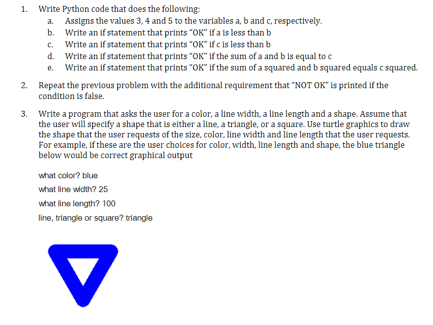 Solved 1. Write Python code that does the following: a. | Chegg.com