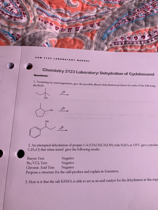 Solved CHM 2123 LABORATORY MAN Questions: 1. Assuming No | Chegg.com