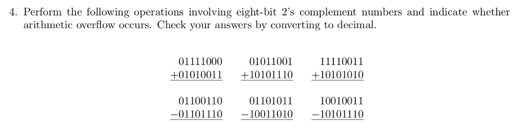 Solved 4. Perform the following operations involving | Chegg.com