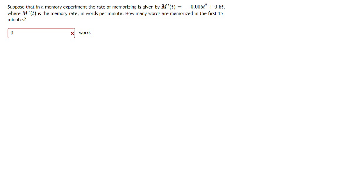 solved-suppose-that-in-a-memory-experiment-the-rate-of-chegg