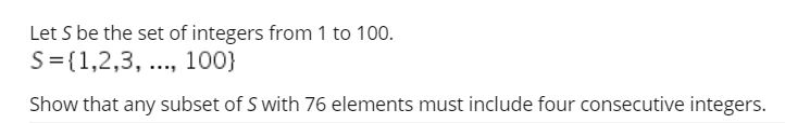 Solved Let S be the set of integers from 1 to 100. | Chegg.com