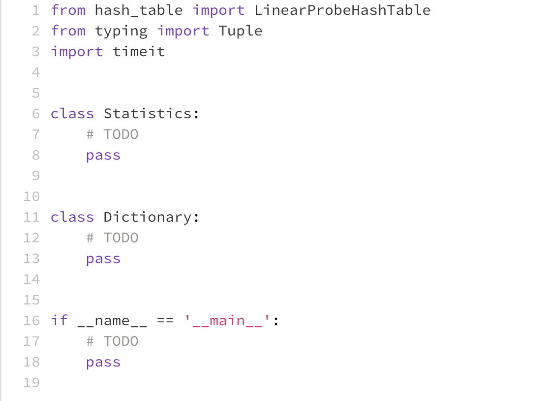 Task 1 Add A New Class Dictionary In le Chegg