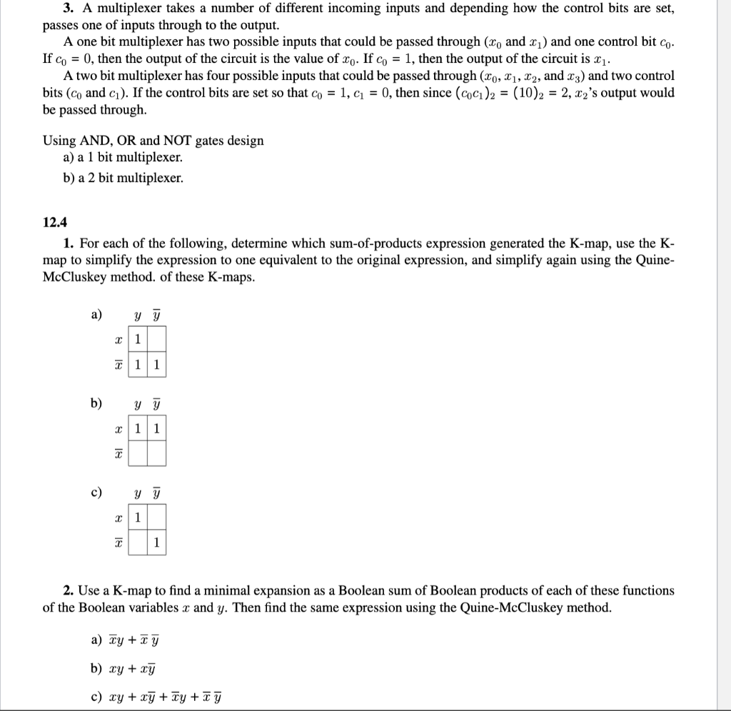 Solved 3. A multiplexer takes a number of different incoming | Chegg.com