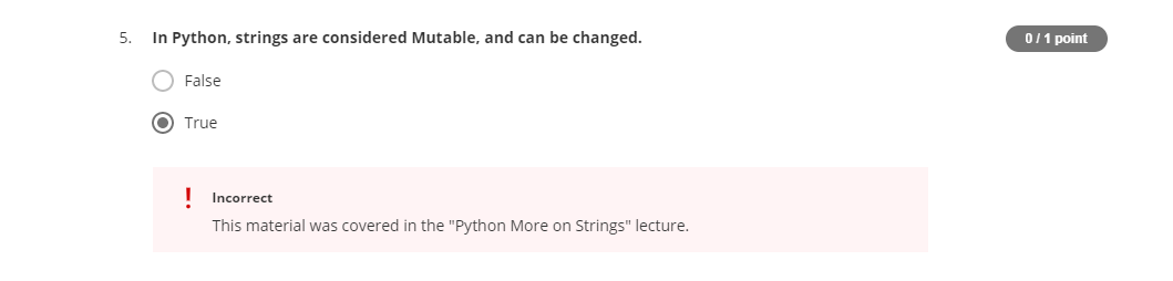 Solved Hi, why are strings in Python inmutable? What is the | Chegg.com