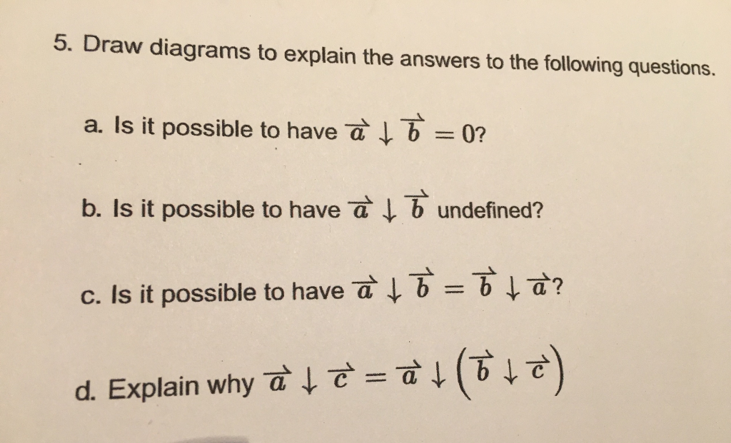 Solved 5. Draw diagrams to explain the answers to the | Chegg.com