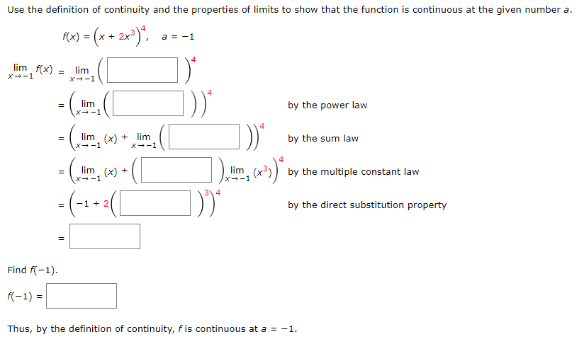 Solved Use The Definition Of Continuity And The Properties | Chegg.com