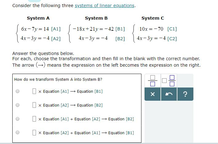 Solved Consider The Following Three Systems Of Linear | Chegg.com