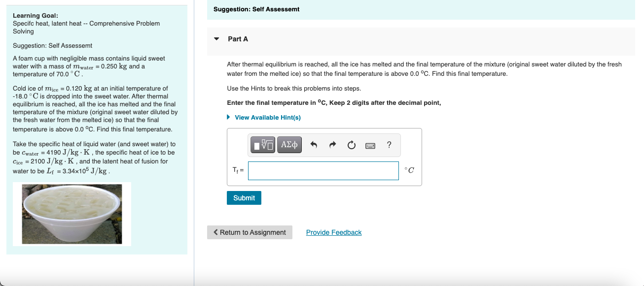 Solved Suggestion: Self Assessemt Part A After thermal | Chegg.com