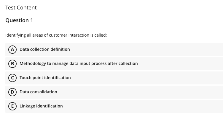 Solved Test Content Question 1 Identifying all areas of | Chegg.com