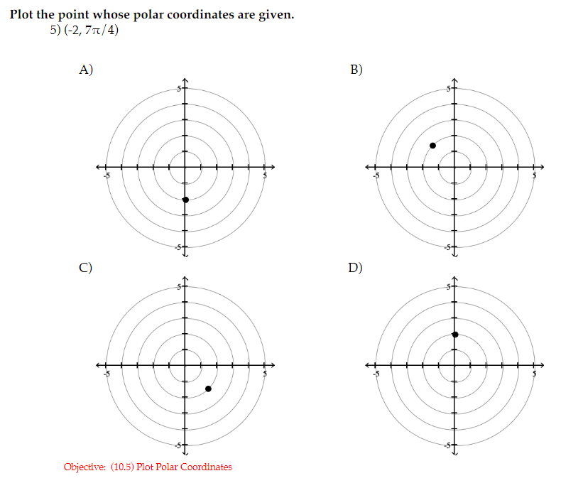 Solved Plot the point whose polar coordinates are given. 5) | Chegg.com