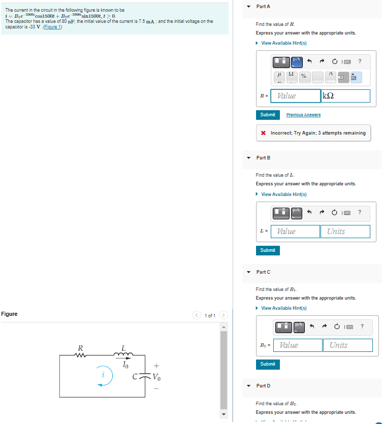 Solved The current in the circuit in the following figure is | Chegg.com