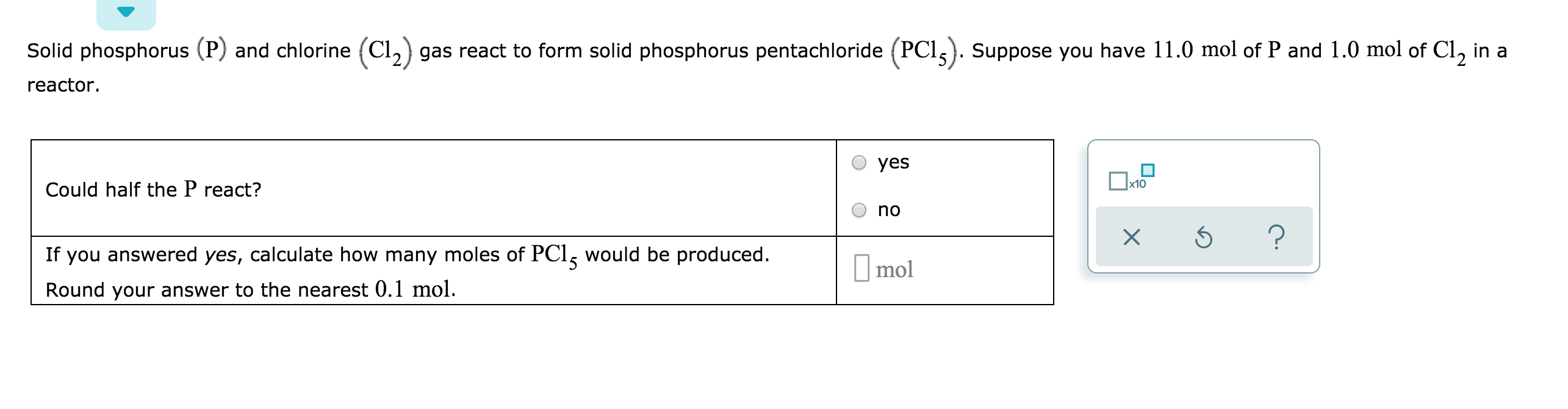 Solved: Solid Phosphorus (P) And Chlorine (Cl,) Gas React | Chegg.com