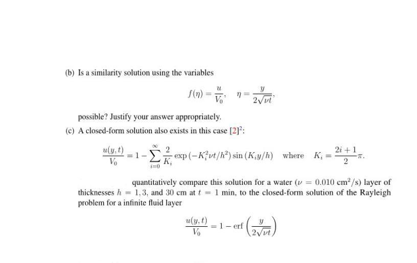 1. Rayleigh Problem Background: Problem Pertains To | Chegg.com