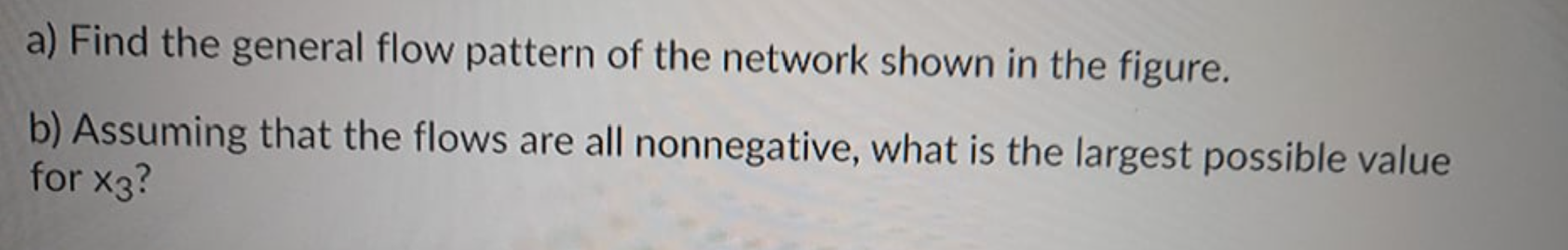Solved a) Find the general flow pattern of the network shown | Chegg.com