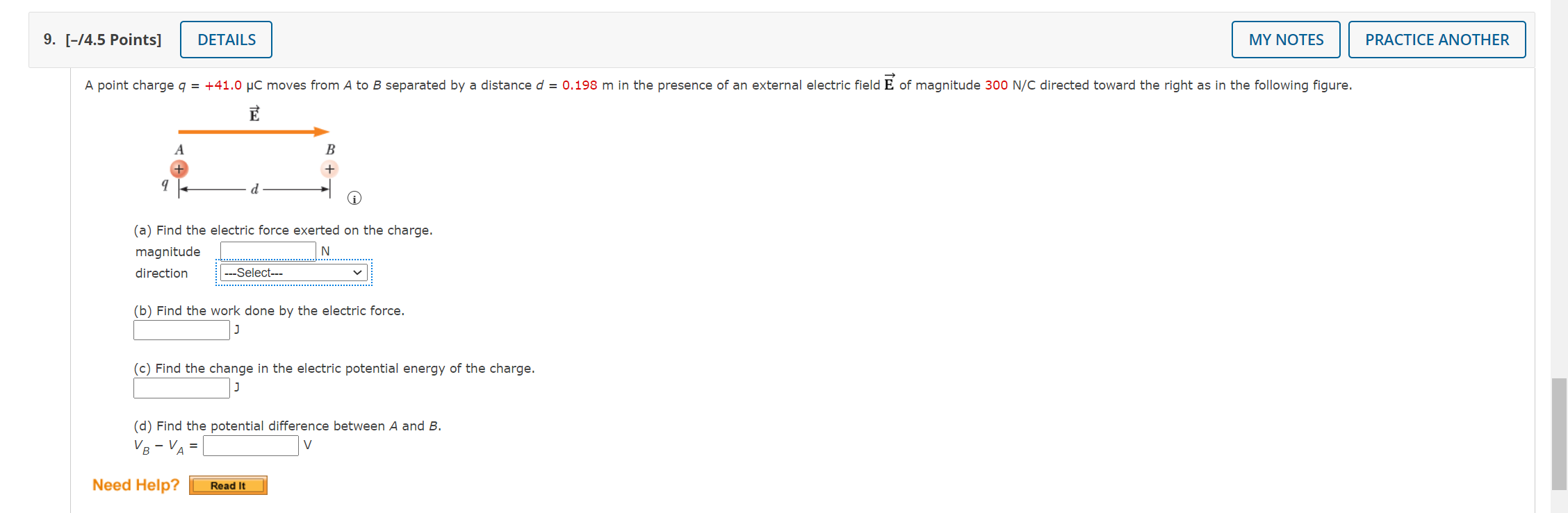 Solved (a) Find the electric force exerted on the charge. | Chegg.com
