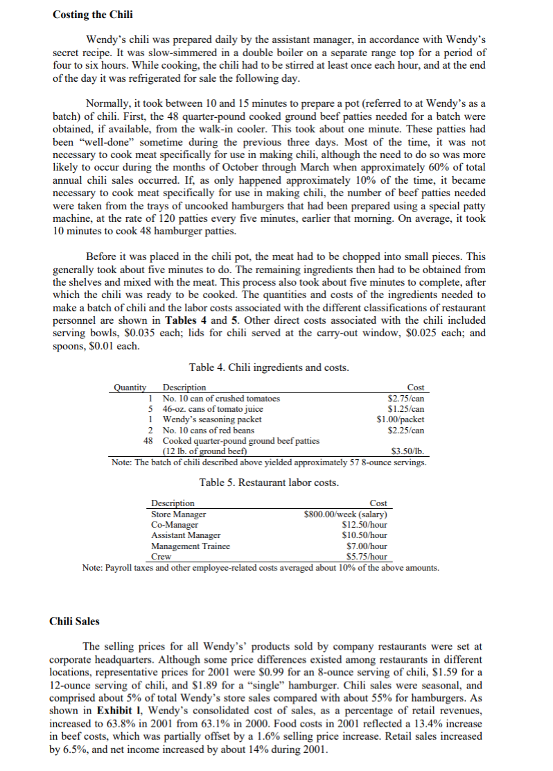How does chili's profit percentage compare to
