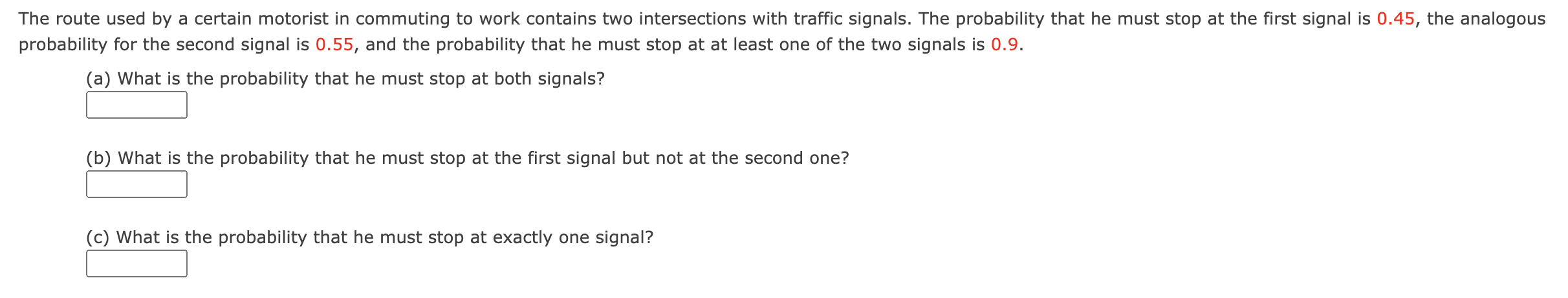 Solved The route used by a certain motorist in commuting to | Chegg.com