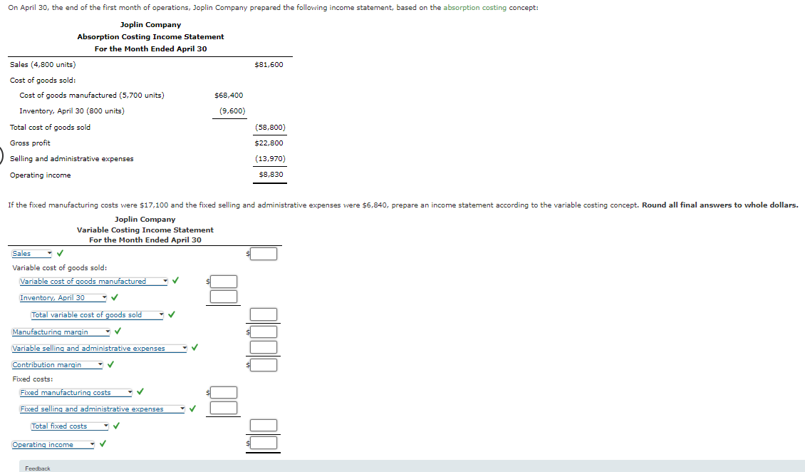Solved On April 30, the end of the first month of